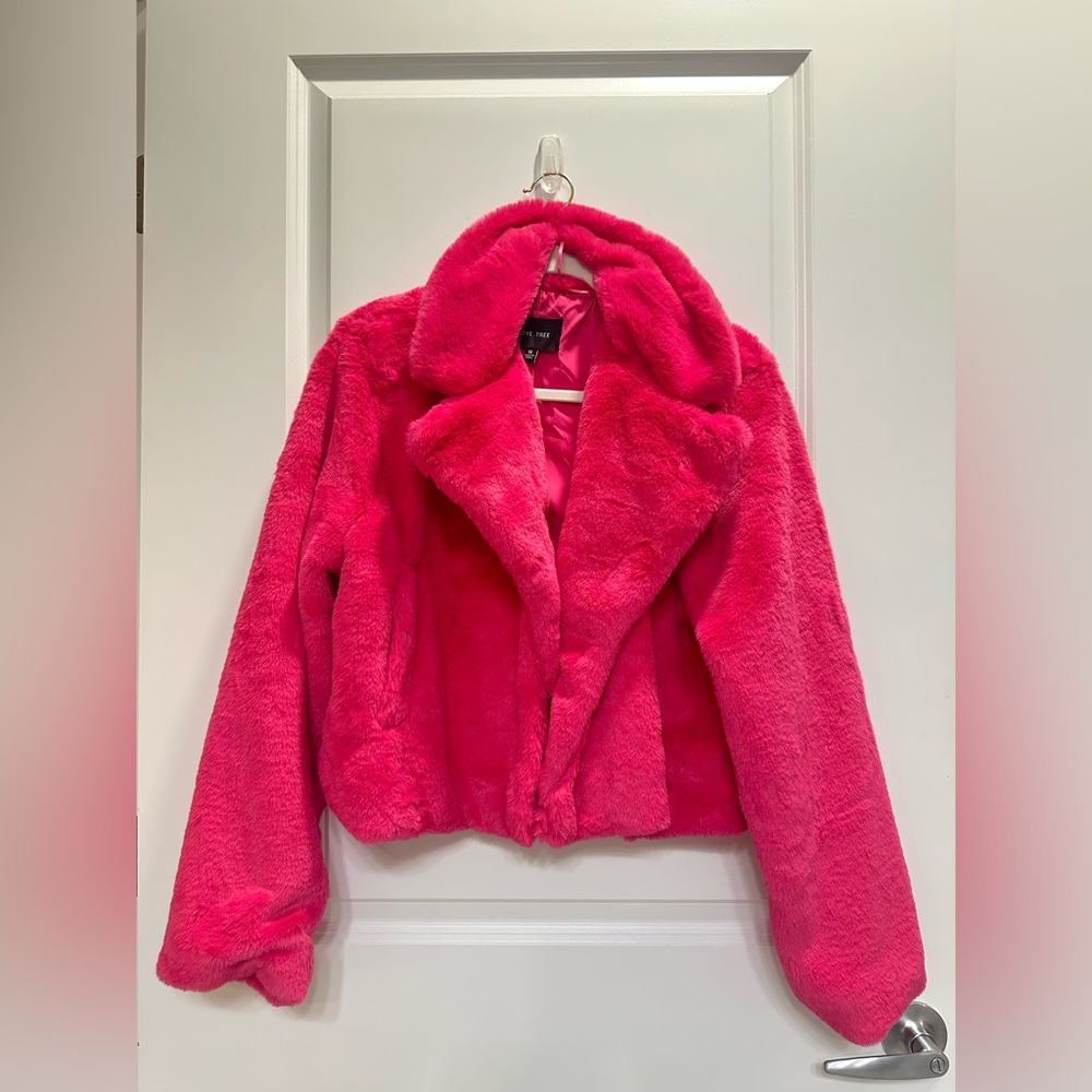 Pink Faux Fur Jacket